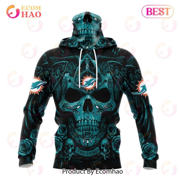 Best NFL Miami Dolphins Special Design With Skull Art 3D Hoodie Limited Edition