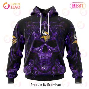 Best NFL Minnesota Vikings Special Design With Skull Art 3D Hoodie Limited Edition