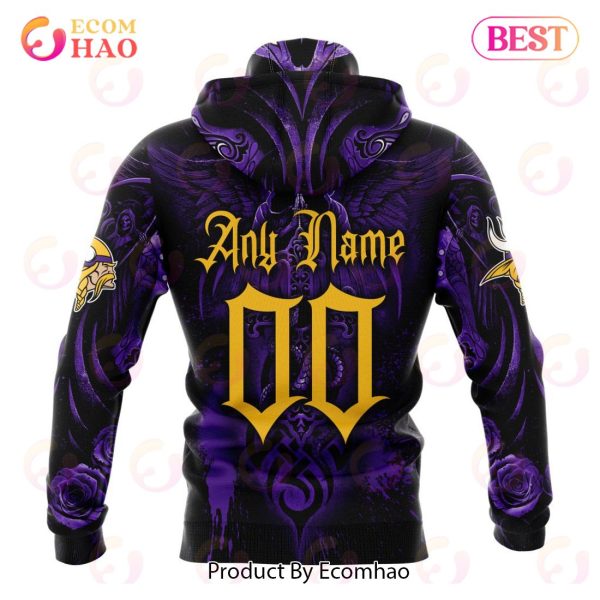 Best NFL Minnesota Vikings Special Design With Skull Art 3D Hoodie Limited Edition