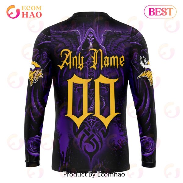 Best NFL Minnesota Vikings Special Design With Skull Art 3D Hoodie Limited Edition