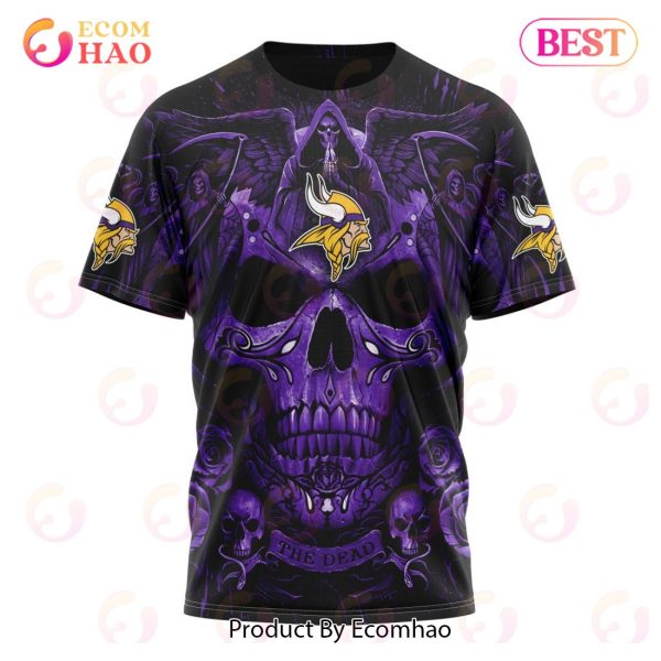 Best NFL Minnesota Vikings Special Design With Skull Art 3D Hoodie Limited Edition