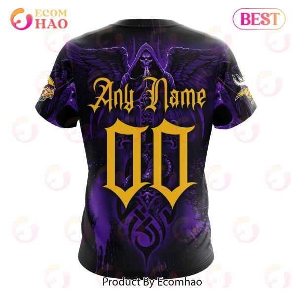 Best NFL Minnesota Vikings Special Design With Skull Art 3D Hoodie Limited Edition