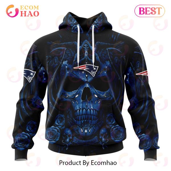 Best NFL New England Patriots Special Design With Skull Art 3D Hoodie Limited Edition