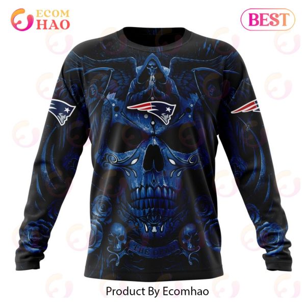 Best NFL New England Patriots Special Design With Skull Art 3D Hoodie Limited Edition