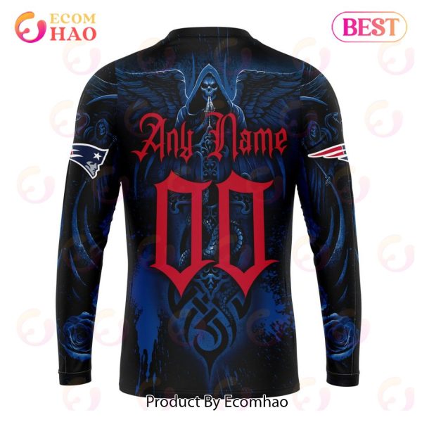 Best NFL New England Patriots Special Design With Skull Art 3D Hoodie Limited Edition