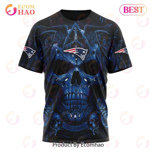 Best NFL New England Patriots Special Design With Skull Art 3D Hoodie Limited Edition