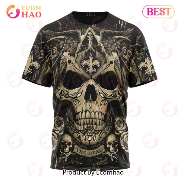 Best NFL New Orleans Saints Special Design With Skull Art 3D Hoodie Limited Edition