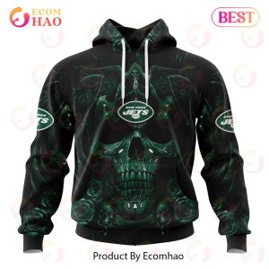 Best NFL New York Jets Special Design With Skull Art 3D Hoodie Limited Edition