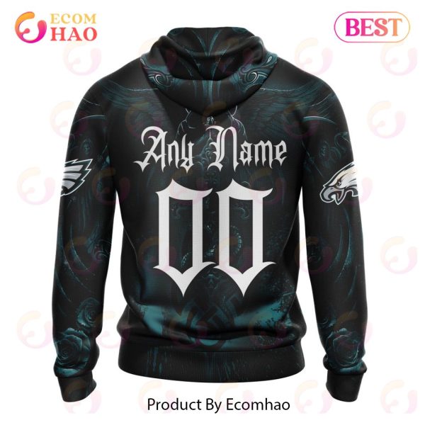 Best NFL Philadelphia Eagles Special Design With Skull Art 3D Hoodie Limited Edition