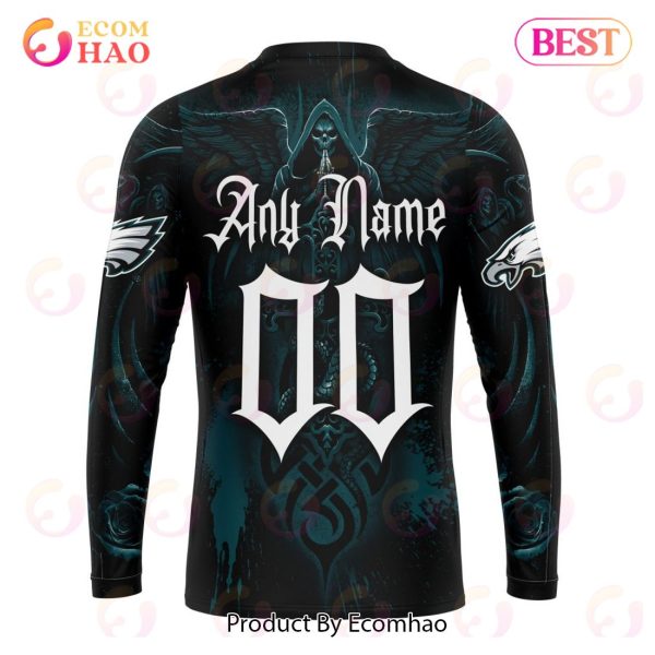Best NFL Philadelphia Eagles Special Design With Skull Art 3D Hoodie Limited Edition