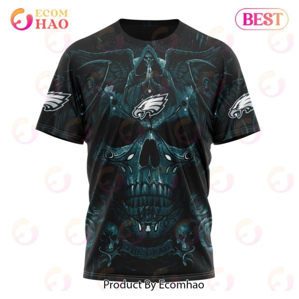 Best NFL Philadelphia Eagles Special Design With Skull Art 3D Hoodie Limited Edition