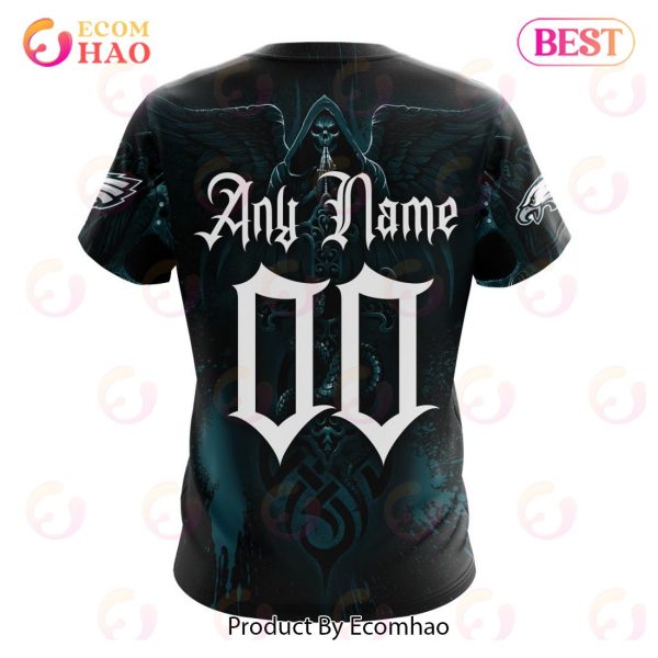 Best NFL Philadelphia Eagles Special Design With Skull Art 3D Hoodie Limited Edition