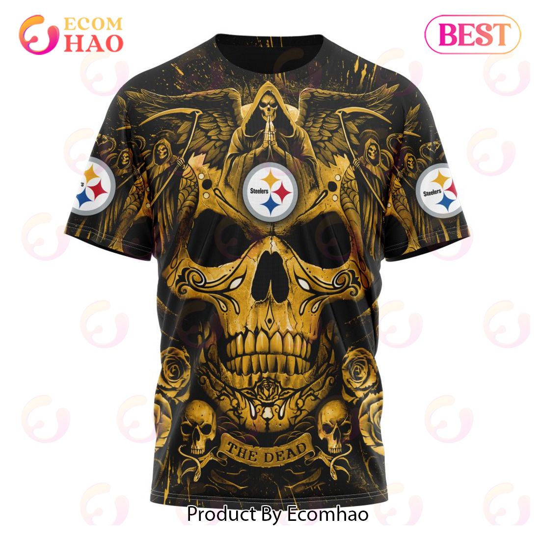 NFL Pittsburgh Steelers Special Expendables Skull Design Hoodie