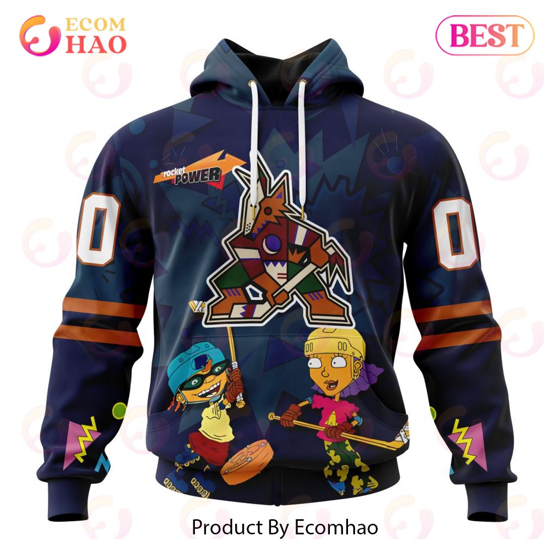 NHL Arizona Coyotes Specialized For Rocket Power 3D Hoodie