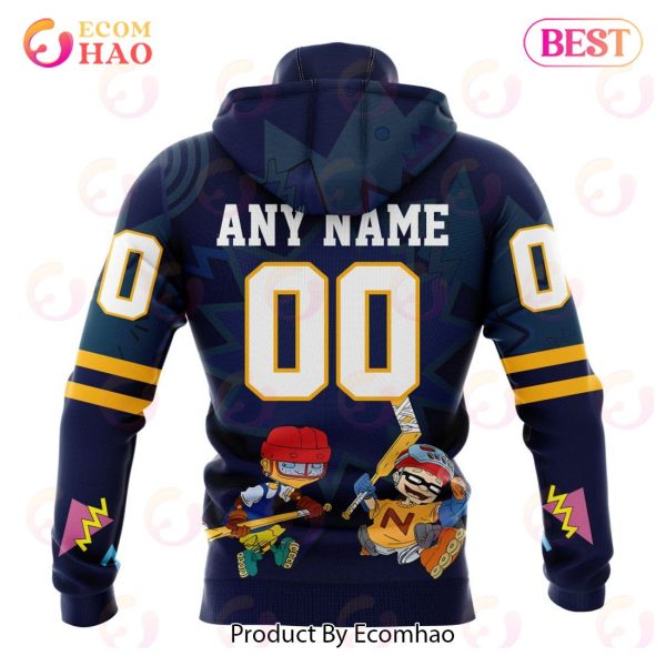 NHL Boston Bruins Specialized For Rocket Power 3D Hoodie