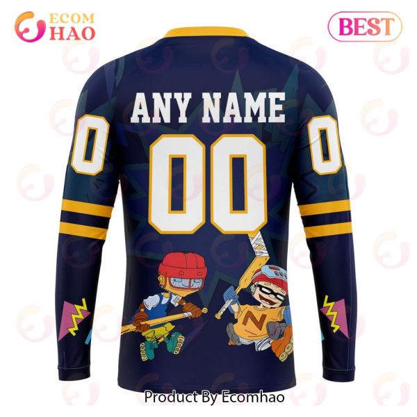 NHL Boston Bruins Specialized For Rocket Power 3D Hoodie