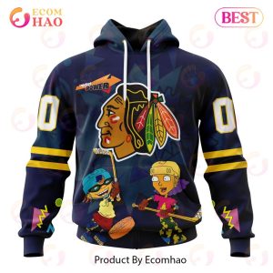 NHL Chicago BlackHawks Specialized For Rocket Power 3D Hoodie