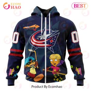 NHL Columbus Blue Jackets Specialized For Rocket Power 3D Hoodie