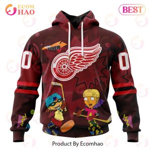 NHL Detroit Red Wings Specialized For Rocket Power 3D Hoodie