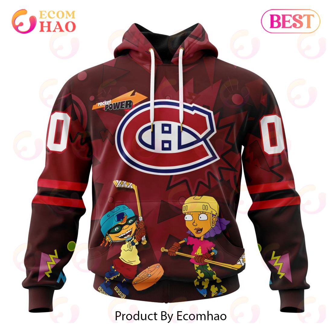 NHL Montreal Canadiens Specialized For Rocket Power 3D Hoodie