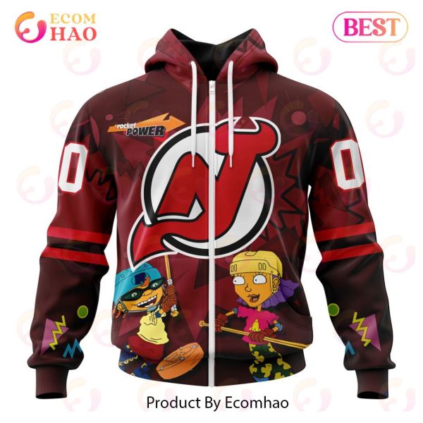 NHL New Jersey Devils Specialized For Rocket Power 3D Hoodie