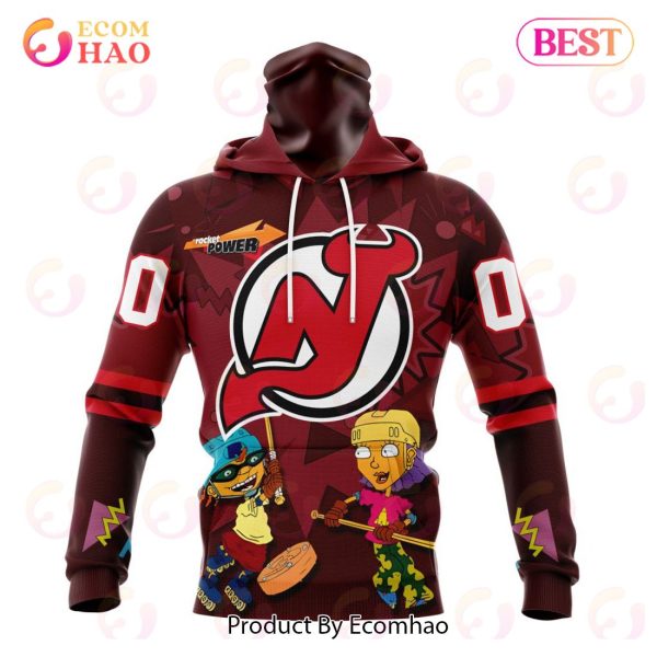 NHL New Jersey Devils Specialized For Rocket Power 3D Hoodie