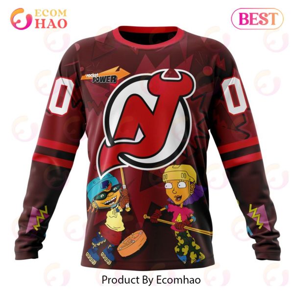 NHL New Jersey Devils Specialized For Rocket Power 3D Hoodie