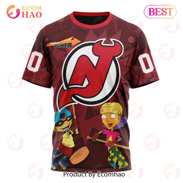 NHL New Jersey Devils Specialized For Rocket Power 3D Hoodie