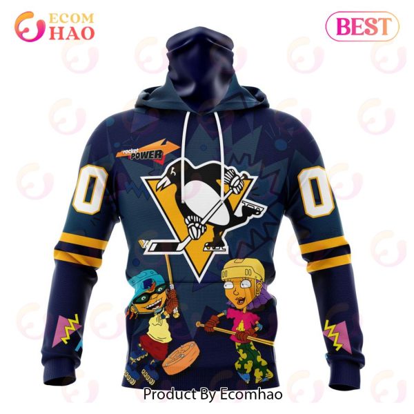 NHL Pittsburgh Penguins Specialized For Rocket Power 3D Hoodie