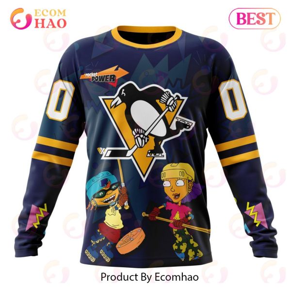 NHL Pittsburgh Penguins Specialized For Rocket Power 3D Hoodie