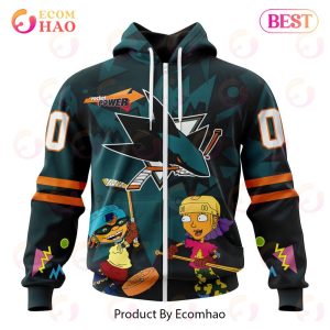 NHL San Jose Sharks Specialized For Rocket Power 3D Hoodie