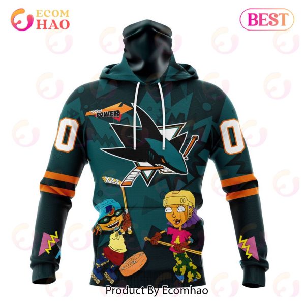 NHL San Jose Sharks Specialized For Rocket Power 3D Hoodie
