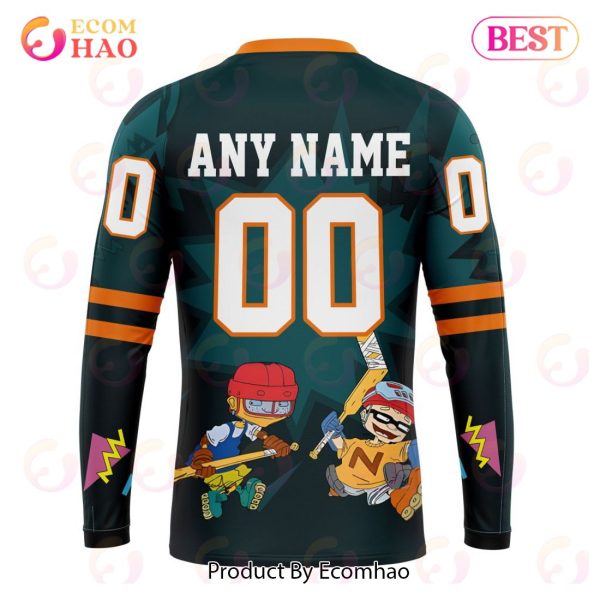 NHL San Jose Sharks Specialized For Rocket Power 3D Hoodie