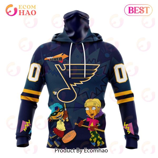 NHL St. Louis Blues Specialized For Rocket Power 3D Hoodie