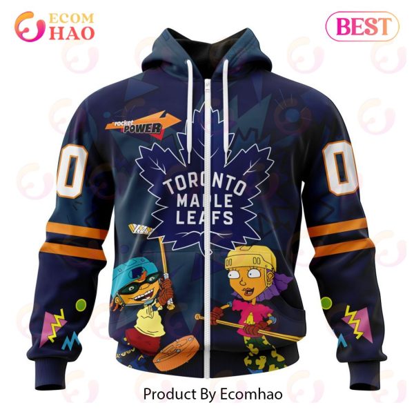 NHL Toronto Maple Leafs Specialized For Rocket Power 3D Hoodie