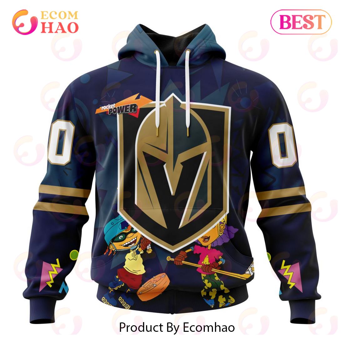 NHL Vegas Golden Knights Specialized For Rocket Power 3D Hoodie