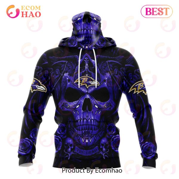 Best NFL Baltimore Ravens Special Design With Skull Art 3D Hoodie Limited Edition