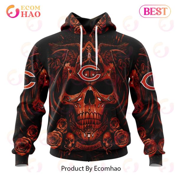 Best NFL Chicago Bears Special Design With Skull Art 3D Hoodie Limited Edition