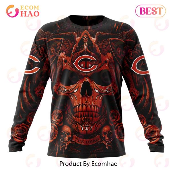 Best NFL Chicago Bears Special Design With Skull Art 3D Hoodie Limited Edition