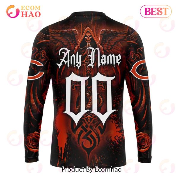 Best NFL Chicago Bears Special Design With Skull Art 3D Hoodie Limited Edition