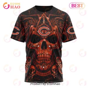 Chicago Bears Tee Shirts 3D Hand Skull For Men And Women - Freedomdesign