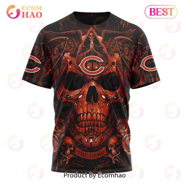 Best NFL Chicago Bears Special Design With Skull Art 3D Hoodie Limited Edition