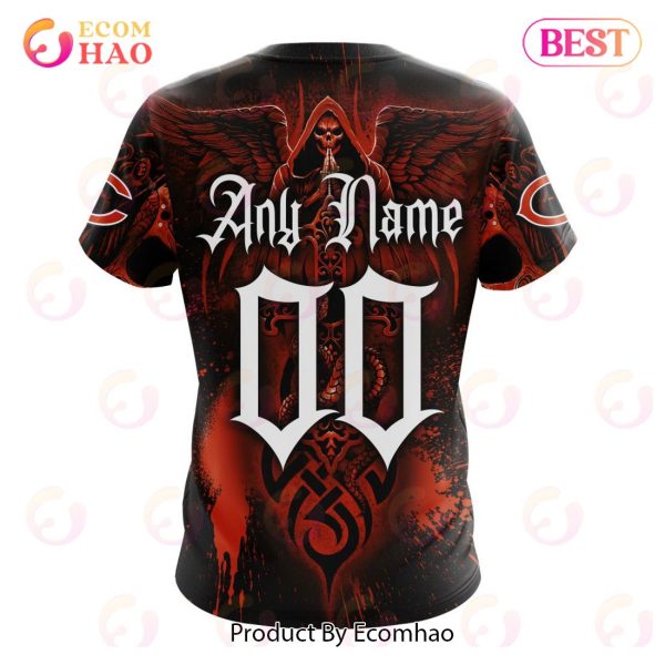 Best NFL Chicago Bears Special Design With Skull Art 3D Hoodie Limited Edition