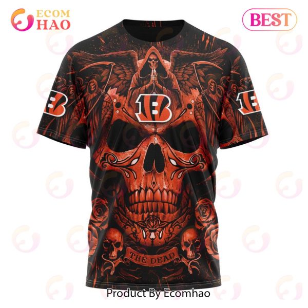 Best NFL Cincinnati Bengals Special Design With Skull Art 3D Hoodie Limited Edition