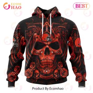 Best NFL Cleveland Browns Special Design With Skull Art 3D Hoodie Limited Edition