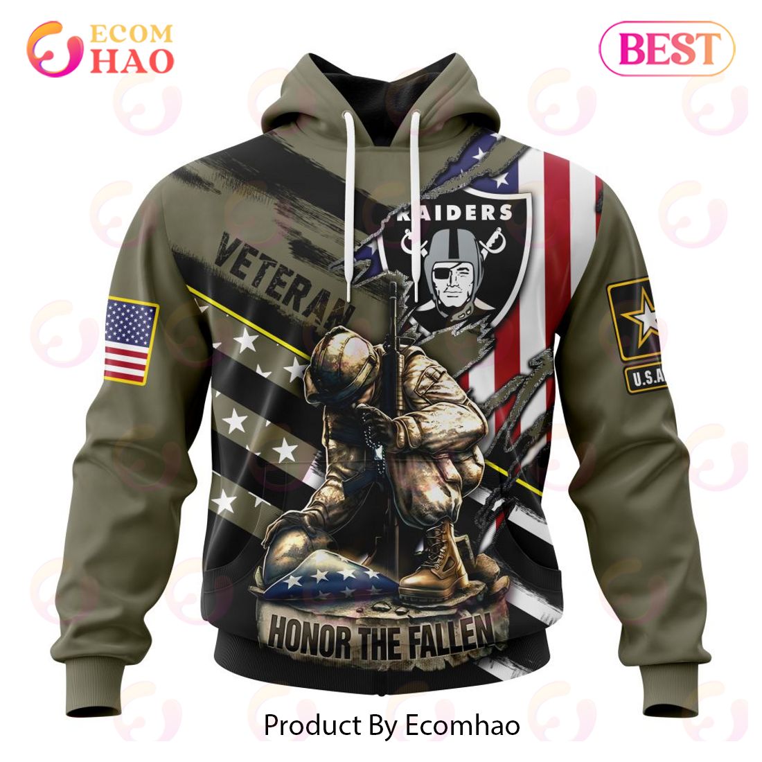 NFL Minnesota Vikings Honor Veterans And Their Families 3D Hoodie