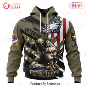 NFL Philadelphia Eagles Honor Veterans And Their Families 3D Hoodie