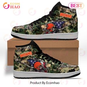 NFL Cleveland Browns Special Camo Realtree Hunting Air Jordan 1, High Top