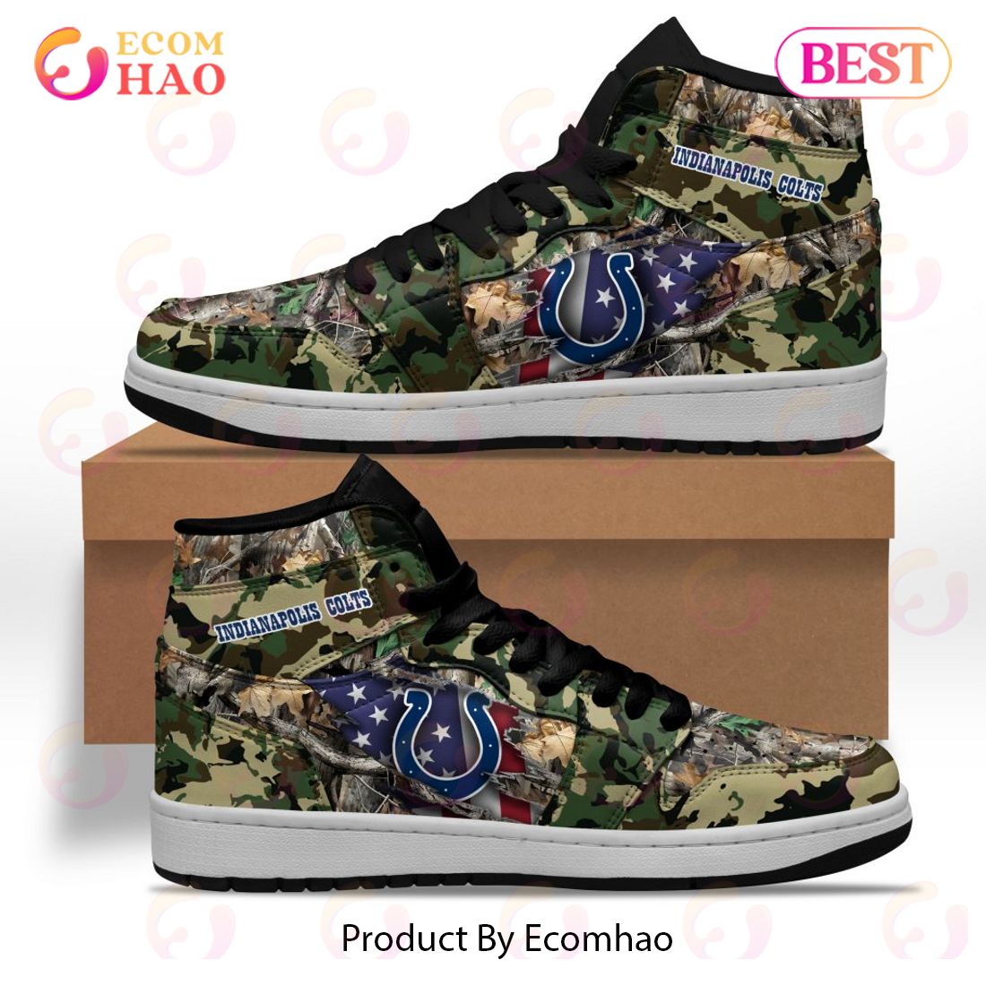 NFL Detroit Lions Special Camo Realtree Hunting Air Jordan 1, High Top