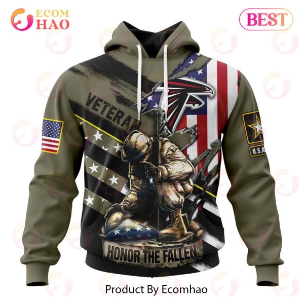 NFL Atlanta Falcons Honor Veterans And Their Families 3D Hoodie